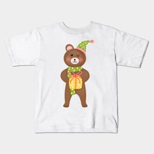 Teddy bear with gift Kids T-Shirt